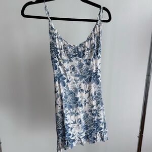 Reformation Blue and White Floral Mini Dress
